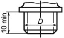 Рисунок 23 — Присоединительные размеры корпусов вентильных головок водоразборной и смесительной санитарно-технической арматуры